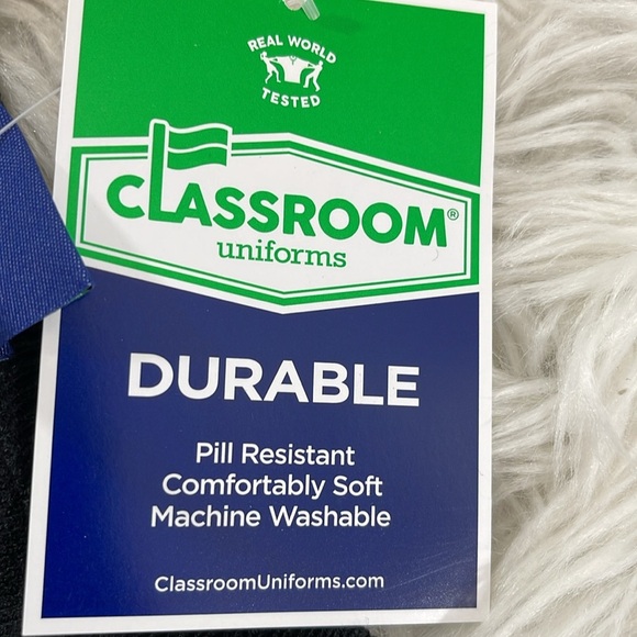 Classroom School Uniforms Adult Unisex Long Sleeve V-Neck Sweater Black Size L - Picture 5 of 8